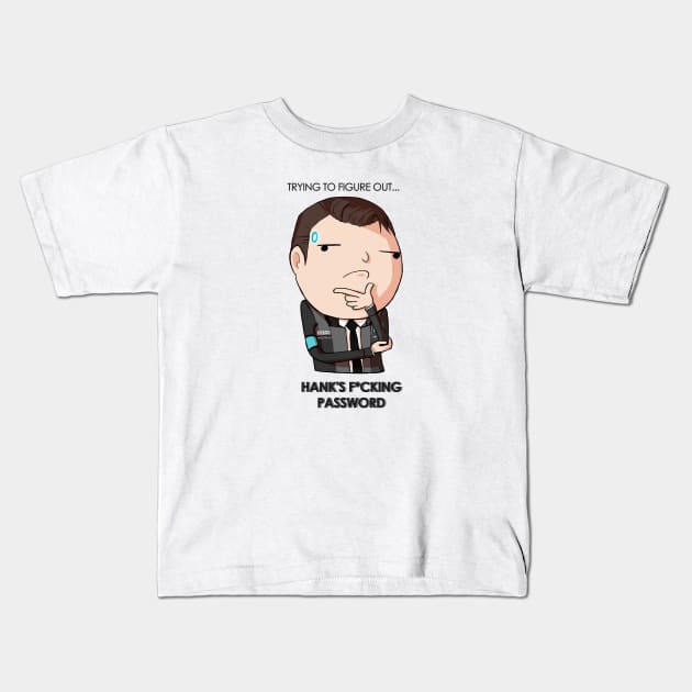 Connor Detroit Become Human Hank's Password Kids T-Shirt by Anime Access